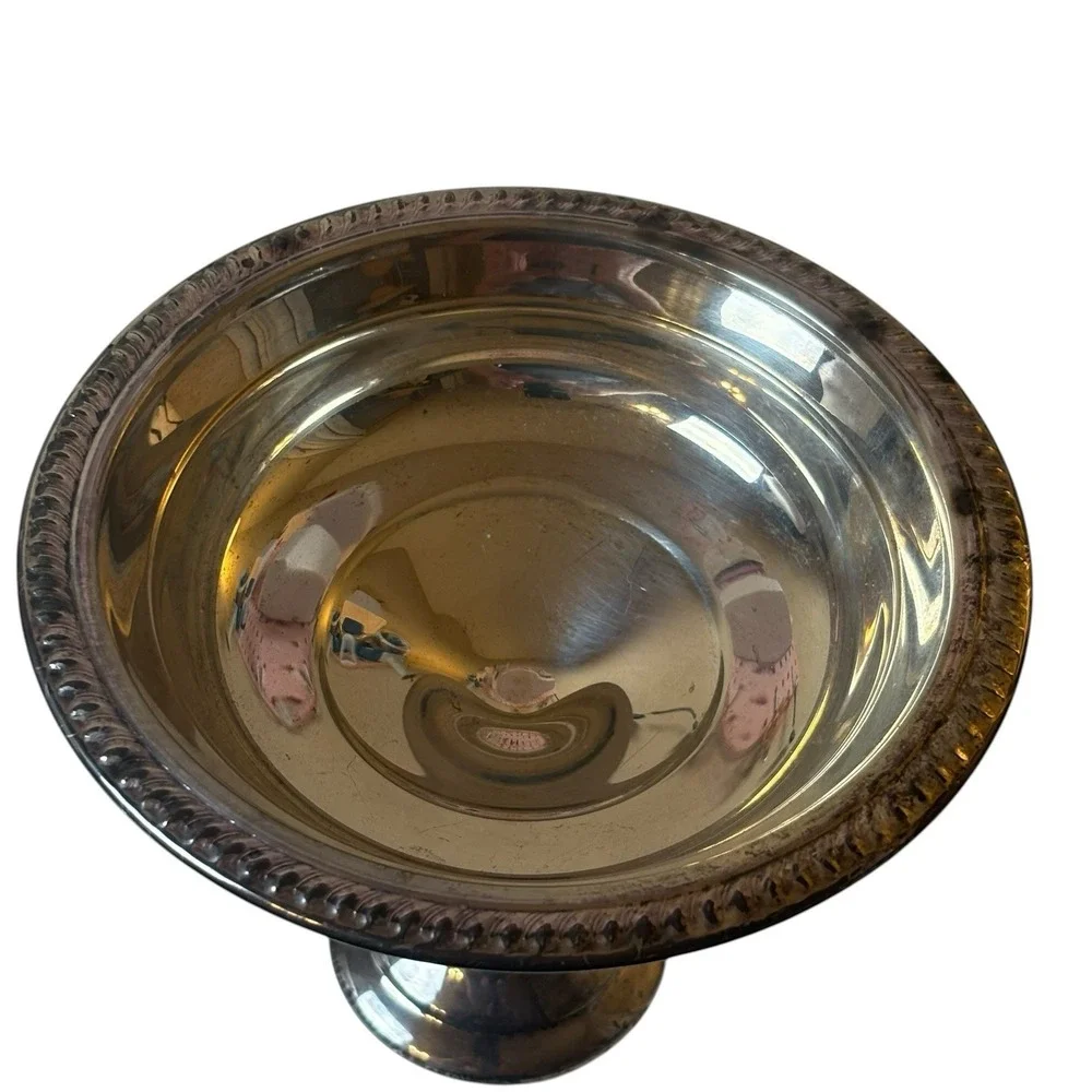 F. B. Rogers Silver Co. Silver Plate Pedestal Compote Candy Dish / Bowl